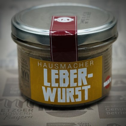 Fränkische Hausmacher Leberwurst 200g Glas