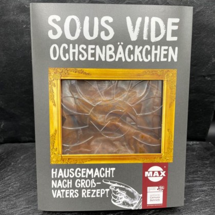 Ochsenbacken vom Weiderind Sous Vide gegart, 500g