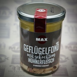 Geflügelbrühe mit Hühnerfleisch 400g Glas