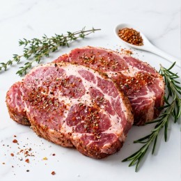 Kammsteaks gewürzt