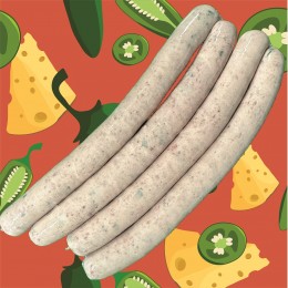 Käse Jalapeno Bratwurst (2 Paar) - Ansicht 