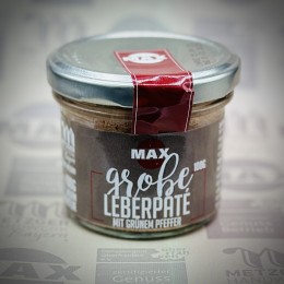 Grobe Leberpaté mit Pfeffer 100g Glas