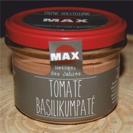 Paté mit Tomate und Basilikum