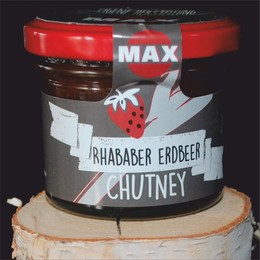 Rhabarber-Erdbeer Chutney 100g Glas