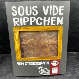 Rippchen vom Strohschwein Sous Vide gegart, 500g - Ansicht 